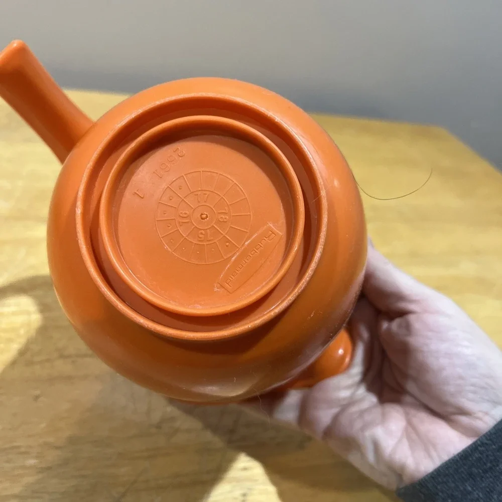 Vtg Rubbermaid‎ Orange Grip N Mix 1.5 Qt 6 Cup 2661 Measure In Bowl 1970s Batter